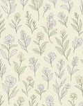 Delicate Floral Outline Pattern Rug