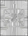 Abstract Geometric Intersecting Lines Rug
