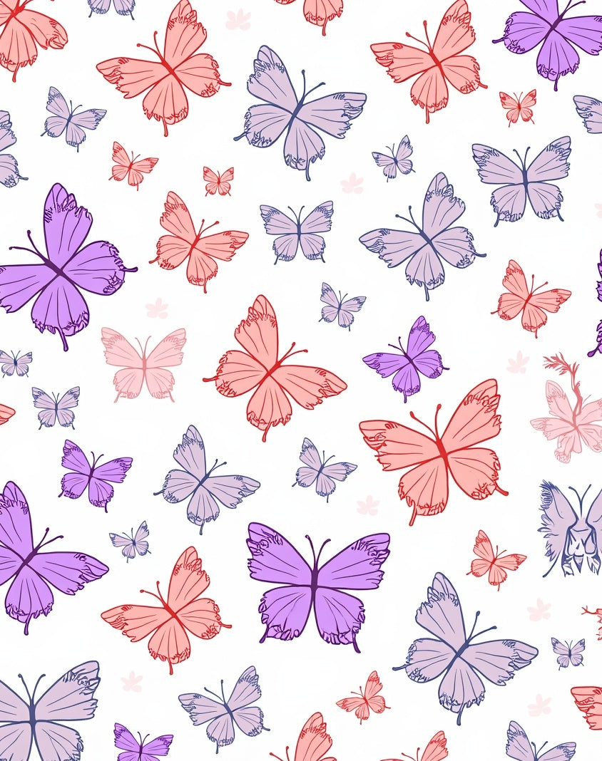 Whimsical Butterfly Garden Pattern Rug