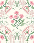Whimsical Floral Swirls Pattern Rug