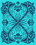 Art Nouveau Floral Symmetry Design Rug