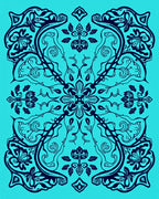 Art Nouveau Floral Symmetry Design Rug