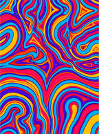 Trippy Swirl Vivid Colors Pattern Rug