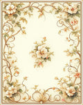 Vintage Floral Garden Vine Pattern Rug