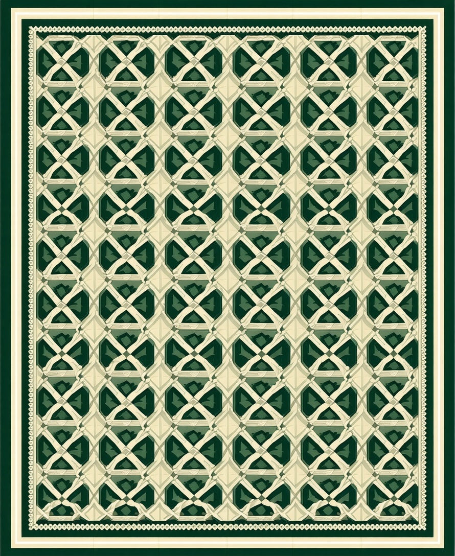 Geometric lattice pattern Rug