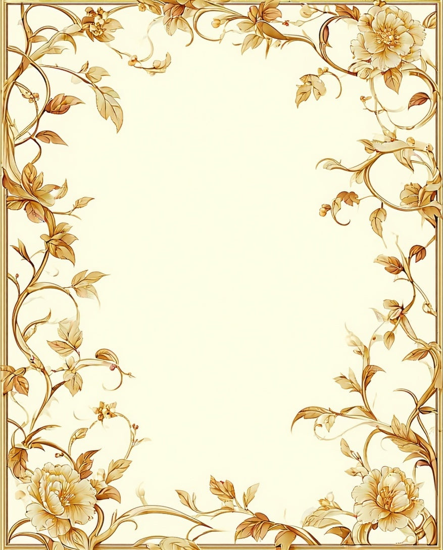 Antique Floral Vine With Peony Design Rug