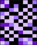Checkerboard Pattern With Purple Tones Rug