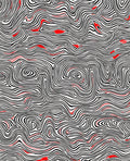 Bold Red Abstract Swirls Rug