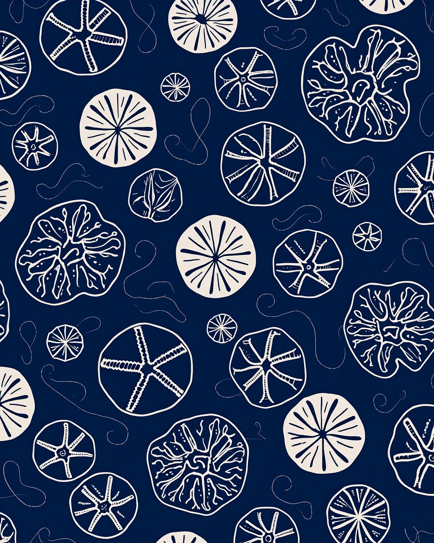 Marine Life Pattern Abstract Design Rug