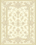 Elegant Floral Cream Detailed Rug