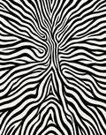 Bold Black White Zebra Strips Rug