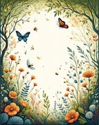 Whimsical Garden Butterflies And Bees Rug