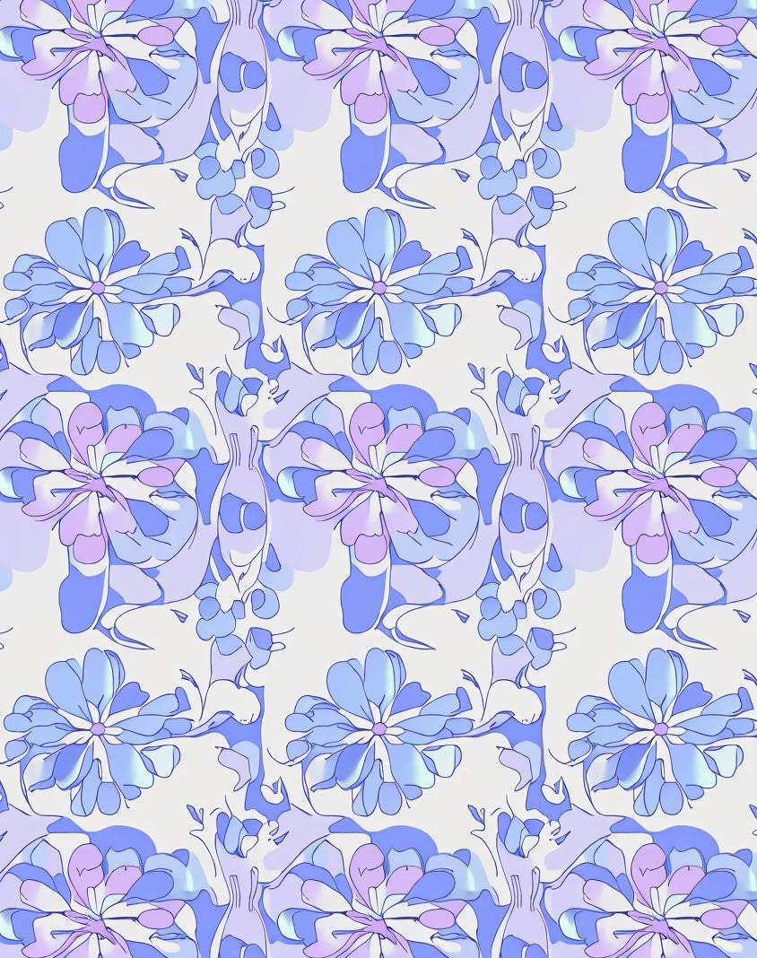 Pastel Floral Abstract Pattern Design Rug