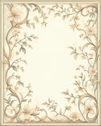 Soft Floral Vine Elegant Accent Rug