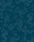 Whimsical Swirls and Stars Pattern Rug
