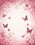 Pink Butterfly Blossom Pattern Rug