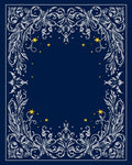 Ornate Celestial Flourish Pattern Rug