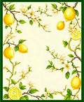 Lemon Blossom Branch Art Rug