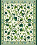 Vines And Flowers Patterned Rug