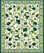 Vines And Flowers Patterned Rug