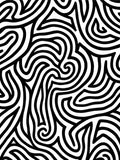 Bold Black White Swirl Pattern Rug