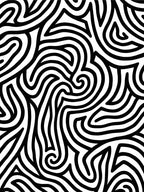 Bold Black White Swirl Pattern Rug