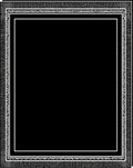 Elegant Black White Abstract Border Rug