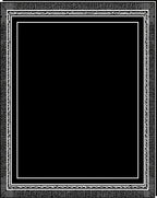 Elegant Black White Abstract Border Rug