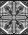 Geometric Sunburst Contemporary Design Rug