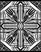 Geometric Sunburst Contemporary Design Rug