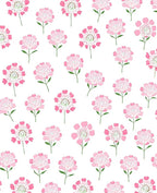 Pink Floral Pattern Design Rug