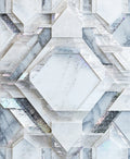 Geometric Shimmer Marble Pattern Rug