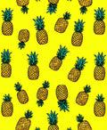 Yellow Pineapple Pattern Design Rug