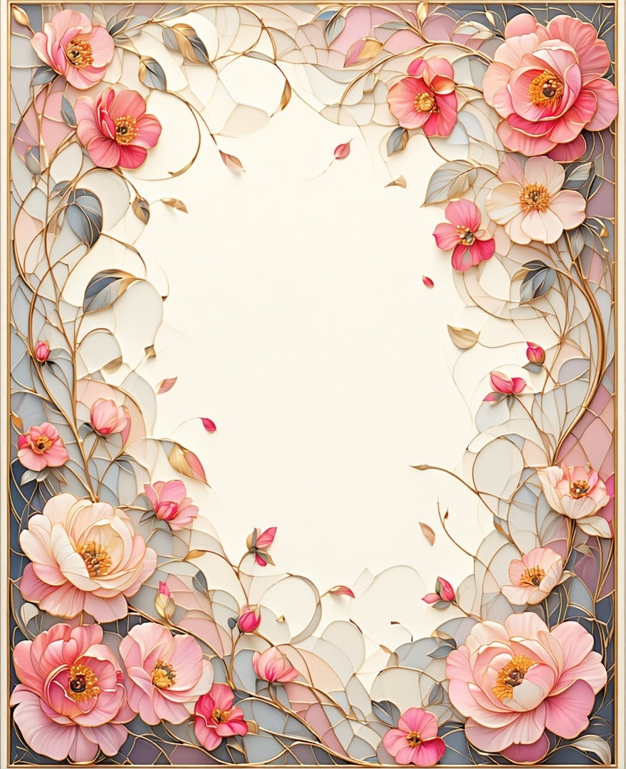 Whimsical Floral Delicate Pink Peony Rug