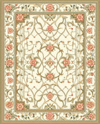 Floral Lattice Inlaid Elegant Pattern Rug