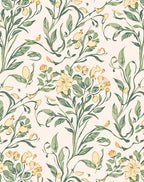 Whimsical Floral Vine Pattern Rug