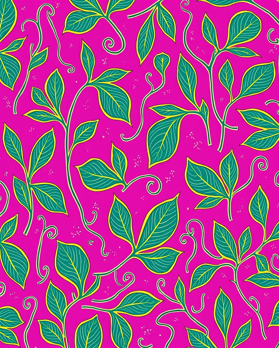 Bold Floral Vine Pattern Rug