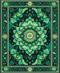 Verdant Floral Mandala Art Rug