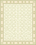 Delicate Floral Vines Lattice Pattern Rug
