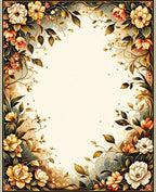 Ornate Floral Golden Vines Rug