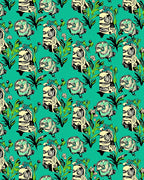 Whimsical Fish Floral Nature Pattern Rug