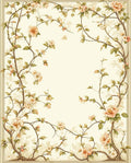 Elegant Floral Vine Art Rug