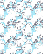 Abstract Blue Sky Swirls Pattern Rug