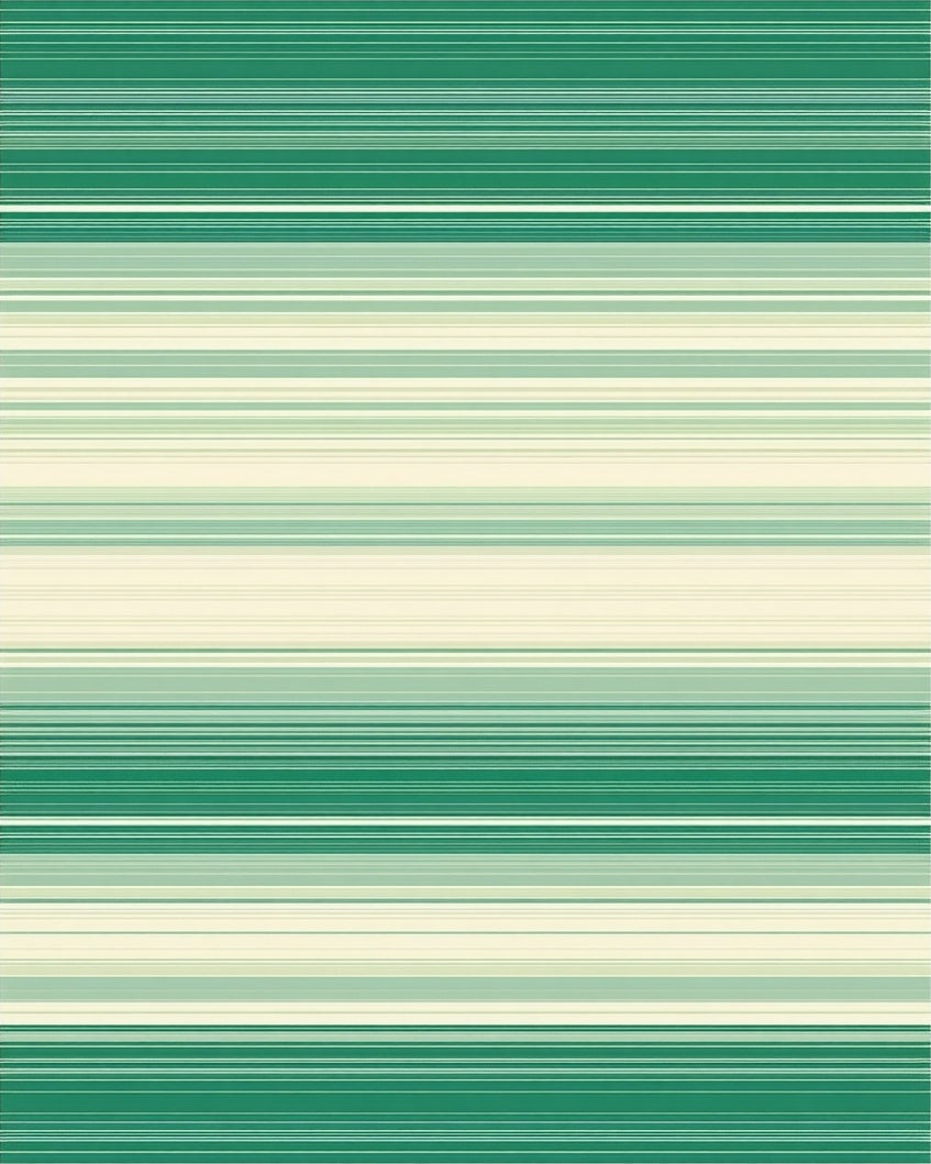 Earthy Green Striped Modern Design Rug