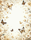 Floral Butterfly Nature Inspired Design Rug