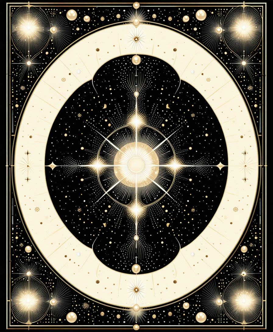 Celestial Starburst Geometric Pattern Rug