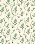 Whimsical Green Foliage Vine Pattern Rug