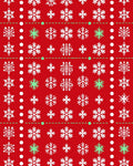 Red White Snowflake Winter Holiday Rug