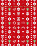 Red White Snowflake Winter Holiday Rug