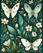 Enchanted Butterfly Garden Print Rug